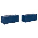 Faller H0 182054 - 20 Container, blau, 2er-Set als Bausatz