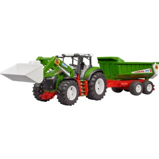 Bruder 03452 - Roadmax Traktor mit Frontlader und Kippanhänger