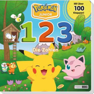 Pokémon Junior: 1 2 3 ... Die Zahlen Pappbilderbuch mit über 100 Klappen