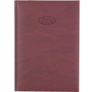 Buchkalender 2026 A5 1 Tag = 1 Seite bordeaux