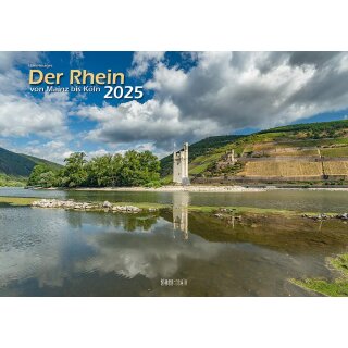 Fotokalender 2025 "Der Rhein von Mainz bis Köln" A3 Spiralbindung, Klaes-Regio