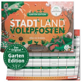 DENKRIESEN - Stadt Land Vollpfosten - GARTEN EDITION - Alles im Grünen - A4