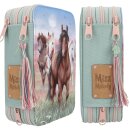 Miss Melody 3 Fach Pferde Federtasche HOOF CLATTER...