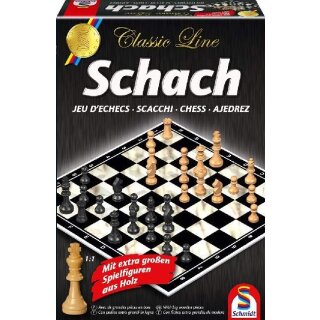 Schmidt Spiele - Schach - Classic Line mit extra großen Holzfiguren