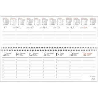 Tischquerkalender blau 2026 - 29,6x9,9 KAL