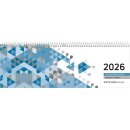 Tischquerkalender blau 2026 - 29,6x9,9 KAL