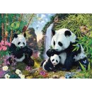 Schmidt Puzzle Puzzle Pandafamilie am Wasserfall 500 Teile