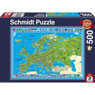 Schmidt Puzzle Puzzle Europa entdecken 500 Teile