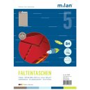 MILAN Faltentasche, B4, 130g/m², haftklebend, 5...