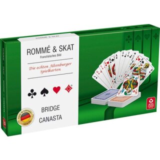 ASS Altenburger Spielkarten-Kassette als Set: Skat Rommé Canasta Brigde