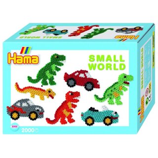 Hama Geschenkpackung Kleine Welt Auto/Dino 2000 Perlen