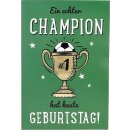 Musikkarte Jump outs - Ein echter Champion hat heute...