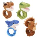 Dino World 1x Klipp Klapp-Armband Plüsch Dinosaurier...