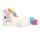 Ylvi Plüsch Einhorn liegend 30 cm - regenbogenbuntes Kuscheltier mit Glitzer