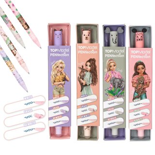 TOPModel 1x Radierbarer Gelstift - mit niedlichen Tierkappen - zufällige Auswahl