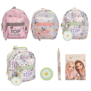 TOPModel 1x Mini Rucksack mit Schreibset Bleistift - Radierer - Notizbuch