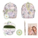 TOPModel 1x Mini Rucksack mit Schreibset Bleistift - Radierer - Notizbuch