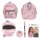 TOPModel 1x Mini Rucksack mit Schreibset Bleistift - Radierer - Notizbuch