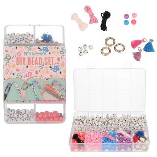 PENfection DIY Perlenset mit Buchstaben Perlen - Quasten - Karabiner - Perlen