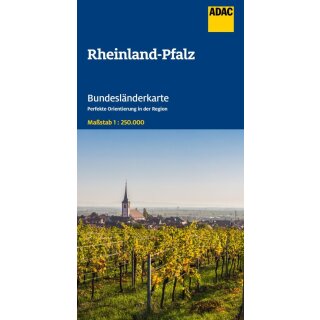 ADAC Bundesländerkarte Deutschland 10 Rheinland-Pfalz, Saarland 1:250 - 000