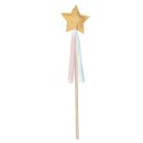 Princess Mimi Kostüm-Set - Tüllrock mit kleinen goldenen Sternen und Zauberstab