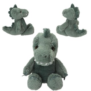 Dino World Plüsch Floppy T-Rex 25 cm - superweiches Kuscheltier - Glitzer Augen