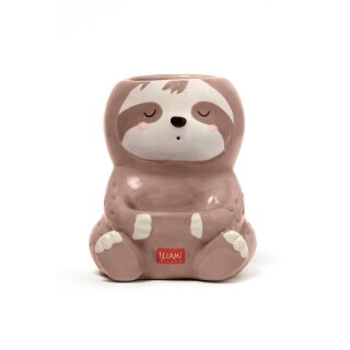 Legami Stiftehalter aus Keramik - Desk Friends - Sloth - Faultier