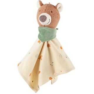 sigikid 39992 - Schnuffeltuch Bär sigibaby Babyspielzeug Schmusetuch