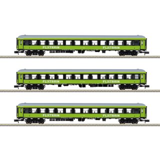 Minitrix N MHI - 15462 Schnellzugwagen-Set FlixTrain - verbindliche Vorbestellung