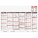 Brunnen Tafelkalender 2026 A4 1 Seite/6 Monate aus...