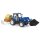 Bruder 02187 New Holland T5.120 mit Frontlader, Ladekasten, Gabeln und Rundballen