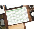 RNK Tischkalender 2026, A5 quer grün, 6 Monate/1 Seite