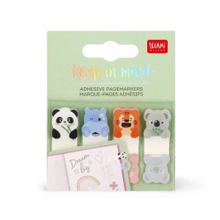Legami Selbstklebende Seitenmarkierungen - Keep In Mind - Cute Animals