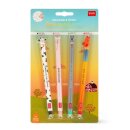 Legami Set mit 4 löschbaren Gelstiften - Farm Sweet Farm - Sommer-Edition 2025