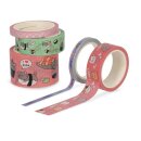 Legami 5 Papier-Klebebänder Im Set - Tape By Tape Kitty