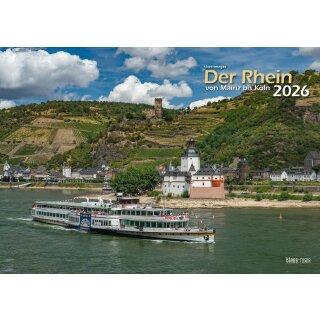 Bildkalender A3 Der Rhein von Mainz bis Köln 2026" mit Spiralbindung