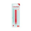 Legami 2x Ersatzmine nur für Lovely Friends Stift - Rot