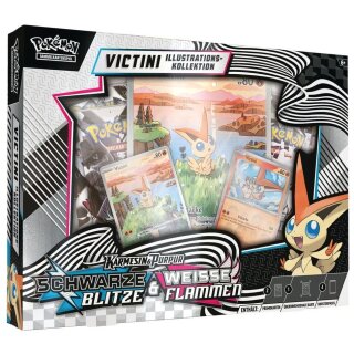 Pokemon TCG KP10.5 Karmesin & Purpur - Weisse Flammen & Schwarze Blitze Victini Illustration-Kollektion