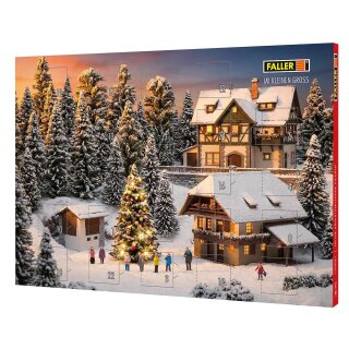 Faller H0 190031 Adventskalender mit 24 handbemalten Modellbahn-Figuren - Edition 2026