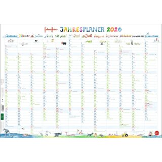 Helme Heine: Posterkalender 2026 Jahresplaner - 48 x 68 cm