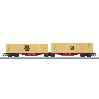 Märklin H0 - 47816 Doppel-Containertragwagen Sggrss 80 Touax Rail - verbindliche Vorbestellung