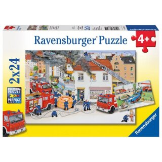 Ravensburger Puzzle 2x24 Teile Bei der Feuerwehr