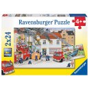 Ravensburger Puzzle 2x24 Teile Bei der Feuerwehr