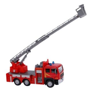 Feuerwehrauto mit Leiter 14cm mit Licht und Sound