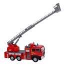 Feuerwehrauto mit Leiter 14cm mit Licht und Sound
