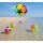1x Wasserball/Strandball Rainbow 23cm im Netz farblich sortiert - zufällige Auswahl