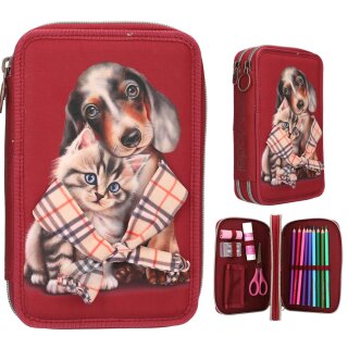 TOPModel 2 Fach Mäppchen FOR EVER FRIENDS Schulmäppchen gefüllt