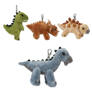 Dino World 1x Plüschdino Anhänger - Schllüsselanhänger - zufällige Auswahl
