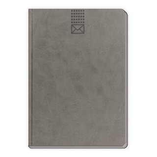 Adressbuch Soft, A5, 15 x 21 cm, anthrazit