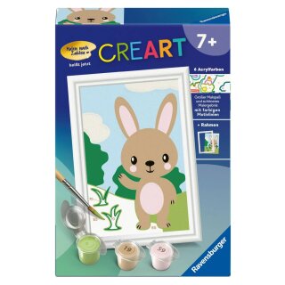 Ravensburger CreArt, Malen nach Zahlen Kinder - Süßer Hase